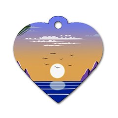 Vector Graphic Clipart Mountains Dog Tag Heart (one Side) by Sarkoni