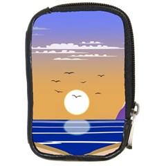 Vector Graphic Clipart Mountains Compact Camera Leather Case by Sarkoni