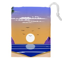 Vector Graphic Clipart Mountains Drawstring Pouch (4xl) by Sarkoni