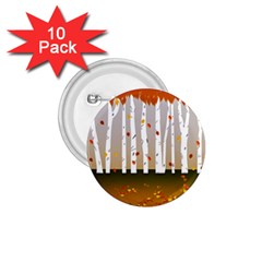 Birch Trees Fall Autumn Leaves 1 75  Buttons (10 Pack) by Sarkoni