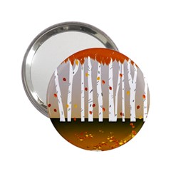 Birch Trees Fall Autumn Leaves 2 25  Handbag Mirrors by Sarkoni