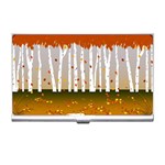 Birch Trees Fall Autumn Leaves Business Card Holder Front