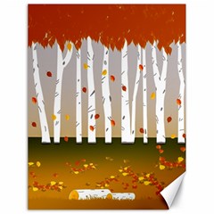 Birch Trees Fall Autumn Leaves Canvas 18  X 24  by Sarkoni