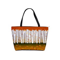 Birch Trees Fall Autumn Leaves Classic Shoulder Handbag by Sarkoni