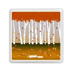 Birch Trees Fall Autumn Leaves Memory Card Reader (square) by Sarkoni