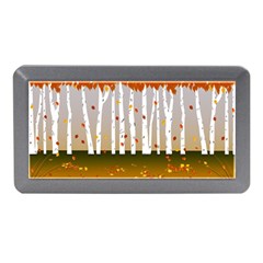 Birch Trees Fall Autumn Leaves Memory Card Reader (mini) by Sarkoni