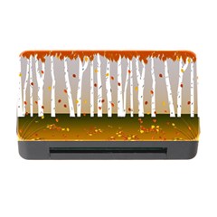 Birch Trees Fall Autumn Leaves Memory Card Reader With Cf by Sarkoni