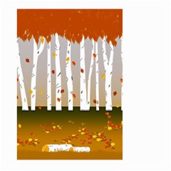 Birch Trees Fall Autumn Leaves Large Garden Flag (two Sides) by Sarkoni