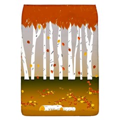 Birch Trees Fall Autumn Leaves Removable Flap Cover (l) by Sarkoni