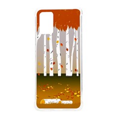 Birch Trees Fall Autumn Leaves Samsung Galaxy S20plus 6 7 Inch Tpu Uv Case by Sarkoni