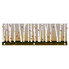 Birch Trees Fall Autumn Leaves Banner And Sign 6  X 2  by Sarkoni