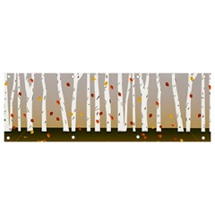 Birch Trees Fall Autumn Leaves Banner And Sign 9  X 3  by Sarkoni