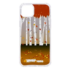 Birch Trees Fall Autumn Leaves Iphone 14 Plus Tpu Uv Print Case