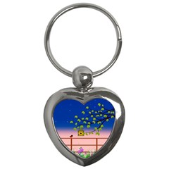 Vector Graphic Illustration Wallpaper Key Chain (heart) by Sarkoni