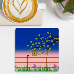 Vector Graphic Illustration Wallpaper Uv Print Square Tile Coaster  by Sarkoni