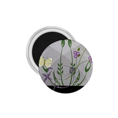 Flower Butterfly Pot 1 75  Magnets by Sarkoni