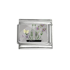 Flower Butterfly Pot Italian Charm (9mm) by Sarkoni