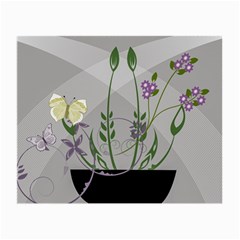 Flower Butterfly Pot Small Glasses Cloth (2 Sides) by Sarkoni