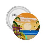 Vector Graphic Clipart Beach House 2.25  Buttons Front