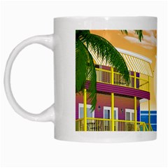 Vector Graphic Clipart Beach House White Mug by Sarkoni