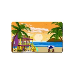 Vector Graphic Clipart Beach House Magnet (name Card) by Sarkoni