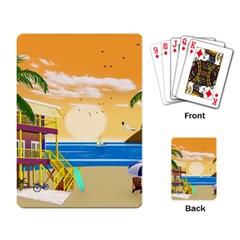 Vector Graphic Clipart Beach House Playing Cards Single Design (rectangle) by Sarkoni