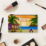 Vector Graphic Clipart Beach House Cosmetic Bag (Small) Front