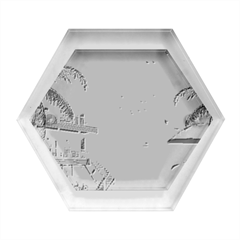 Vector Graphic Clipart Beach House Hexagon Wood Jewelry Box by Sarkoni