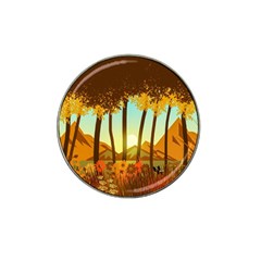 Mountains Fall Flowers Hat Clip Ball Marker (4 Pack) by Sarkoni