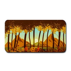 Mountains Fall Flowers Medium Bar Mat