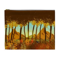 Mountains Fall Flowers Cosmetic Bag (xl)