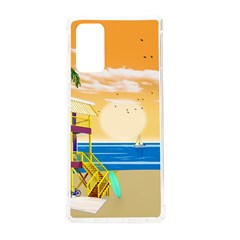 Vector Graphic Clipart Beach House Samsung Galaxy Note 20 Tpu Uv Case by Sarkoni