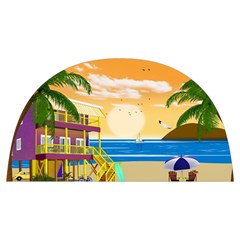 Vector Graphic Clipart Beach House Anti Scalding Pot Cap