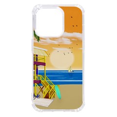 Vector Graphic Clipart Beach House Iphone 14 Pro Tpu Uv Print Case by Sarkoni