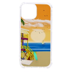 Vector Graphic Clipart Beach House Iphone 13 Mini Tpu Uv Print Case by Sarkoni