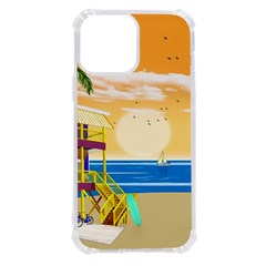 Vector Graphic Clipart Beach House Iphone 13 Pro Max Tpu Uv Print Case by Sarkoni