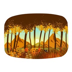 Mountains Fall Flowers Mini Square Pill Box by Sarkoni