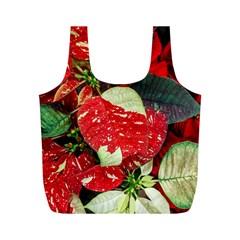 Poinsettia Christmas Star Plant Full Print Recycle Bag (m) by Sarkoni