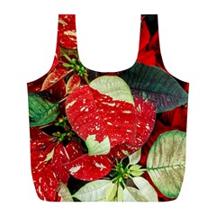 Poinsettia Christmas Star Plant Full Print Recycle Bag (l) by Sarkoni