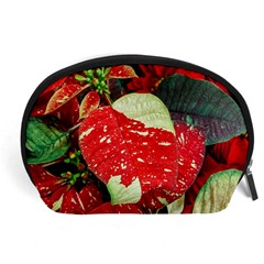 Poinsettia Christmas Star Plant Accessory Pouch (large) by Sarkoni