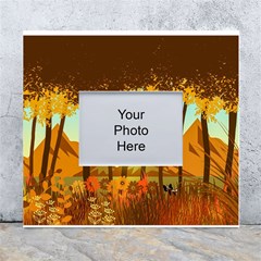 Mountains Fall Flowers White Wall Photo Frame 5  X 7  by Sarkoni