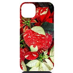 Poinsettia Christmas Star Plant Iphone 14 Plus Black Uv Print Case by Sarkoni