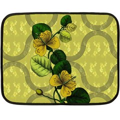 Flower Blossom Two Sides Fleece Blanket (mini) by Sarkoni