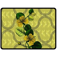 Flower Blossom Fleece Blanket (large) by Sarkoni