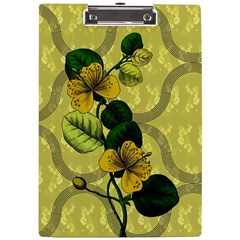 Flower Blossom A4 Acrylic Clipboard by Sarkoni