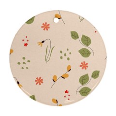 Spring Art Floral Pattern Design Ornament (round) by Sarkoni