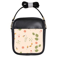 Spring Art Floral Pattern Design Girls Sling Bag by Sarkoni