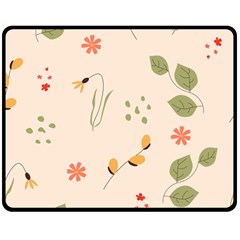 Spring Art Floral Pattern Design Two Sides Fleece Blanket (medium) by Sarkoni