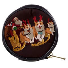 Christmas Santa Claus Dog Sled Mini Makeup Bag by Sarkoni