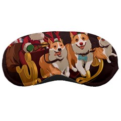 Christmas Santa Claus Dog Sled Sleep Mask by Sarkoni